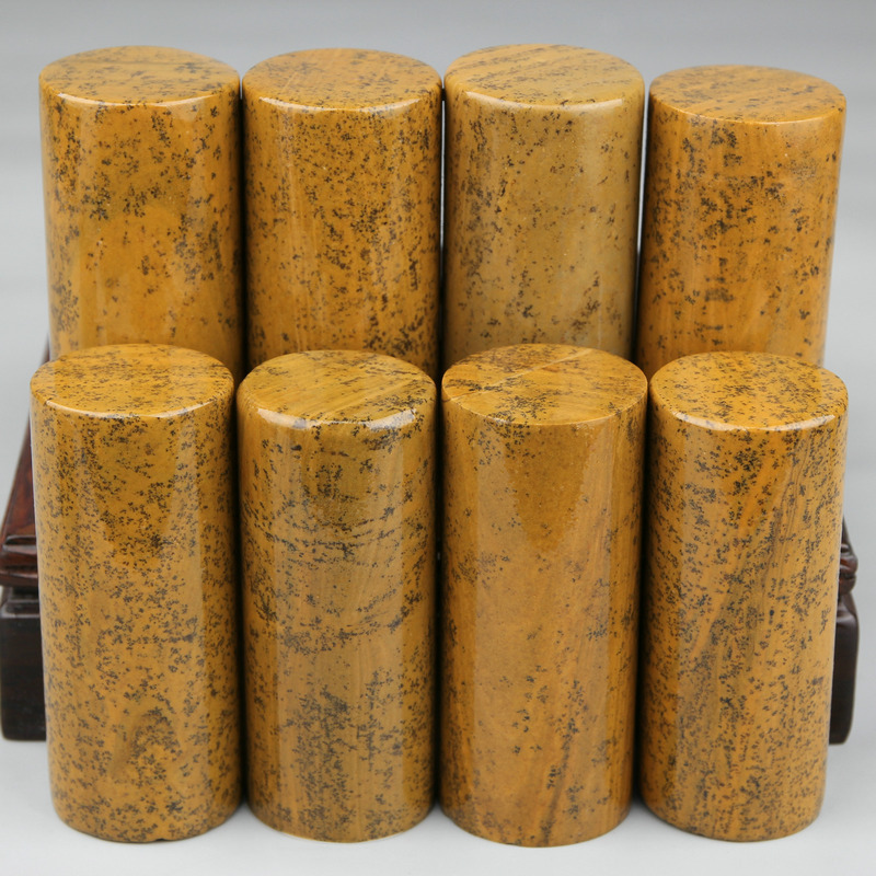 【小额批发】尼山石圆形印章印石章料练习章(3*7)