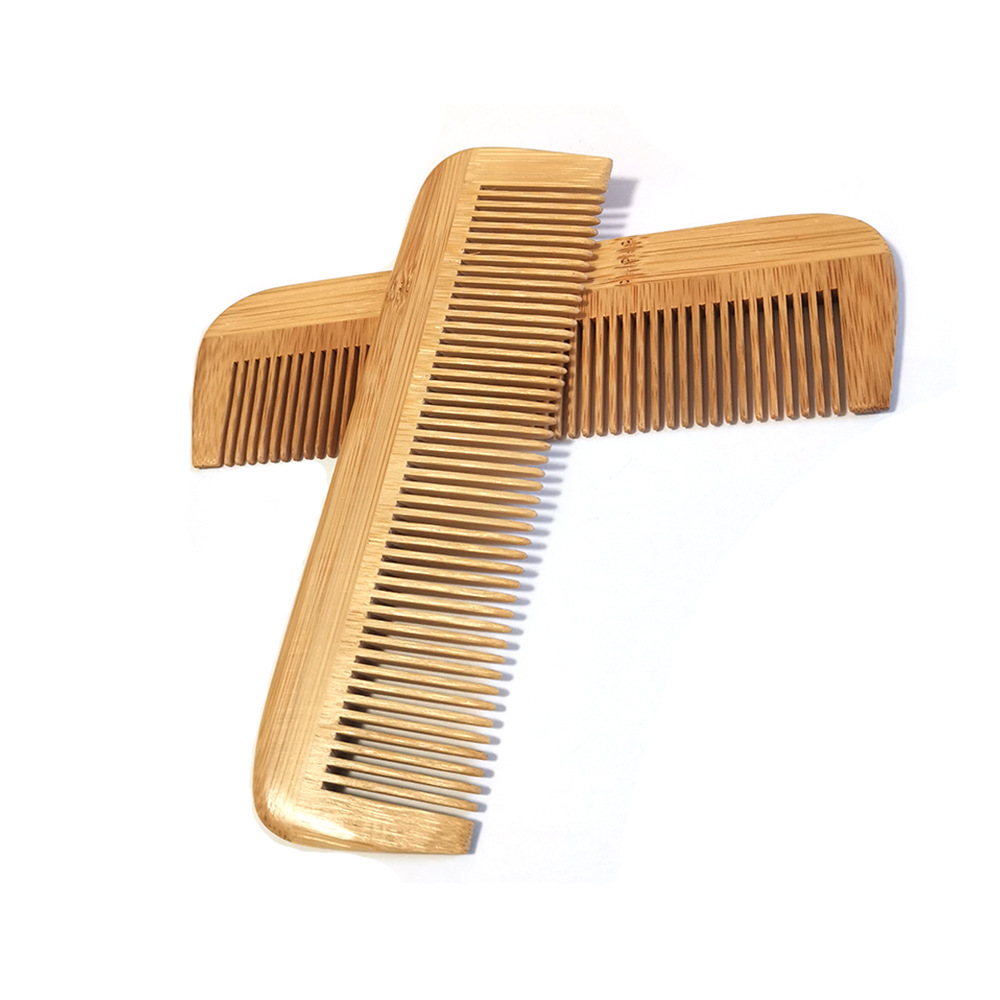 竹木梳子细齿条梳男士胡须梳女士护发梳
