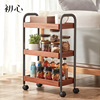 初心木质置物架多层收纳架客厅卧室免打孔收纳小推车夹缝落地架子|ru 初心木质置物架多层收纳架客厅卧室免打孔收纳小推车夹缝落地架子|ru