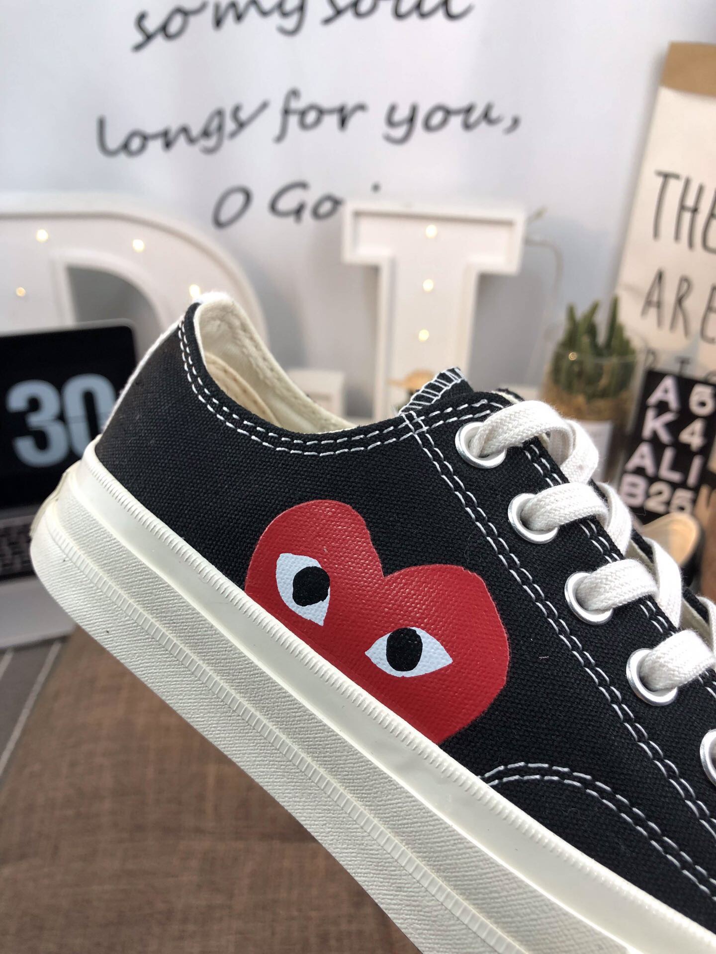 川久保玲帆布鞋1970s爱心联名女 经典款高帮蓝底川久保玲莆田男鞋