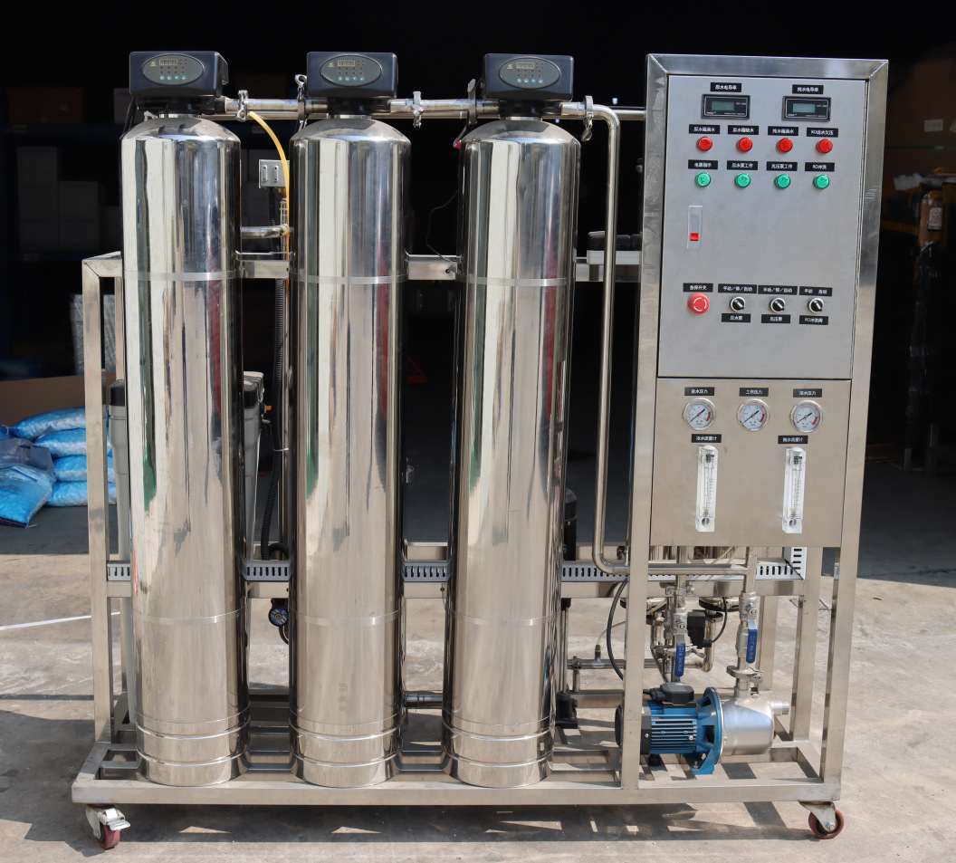玻璃钢罐不绣钢罐ro双级反渗透水处理设备单级纯水超纯水净水设备