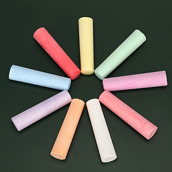 彩色巨型人行道粗粉笔 易擦无痕 白色无尘木材钢管街头大粉笔