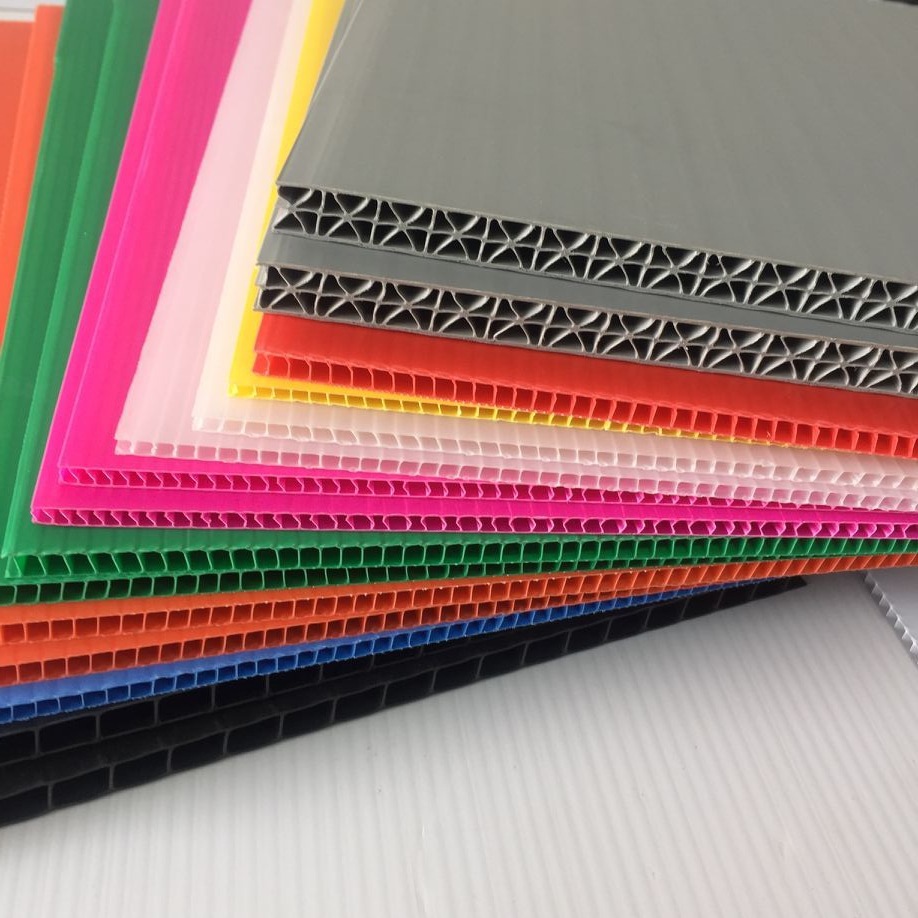 50*50cm耐高温中空板瓦楞板万通板定做建筑工程板 塑料空心薄板
