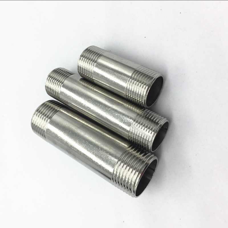 不锈钢4分对丝 dn15延长管1寸6分加长双外丝牙接头直接4-30cm