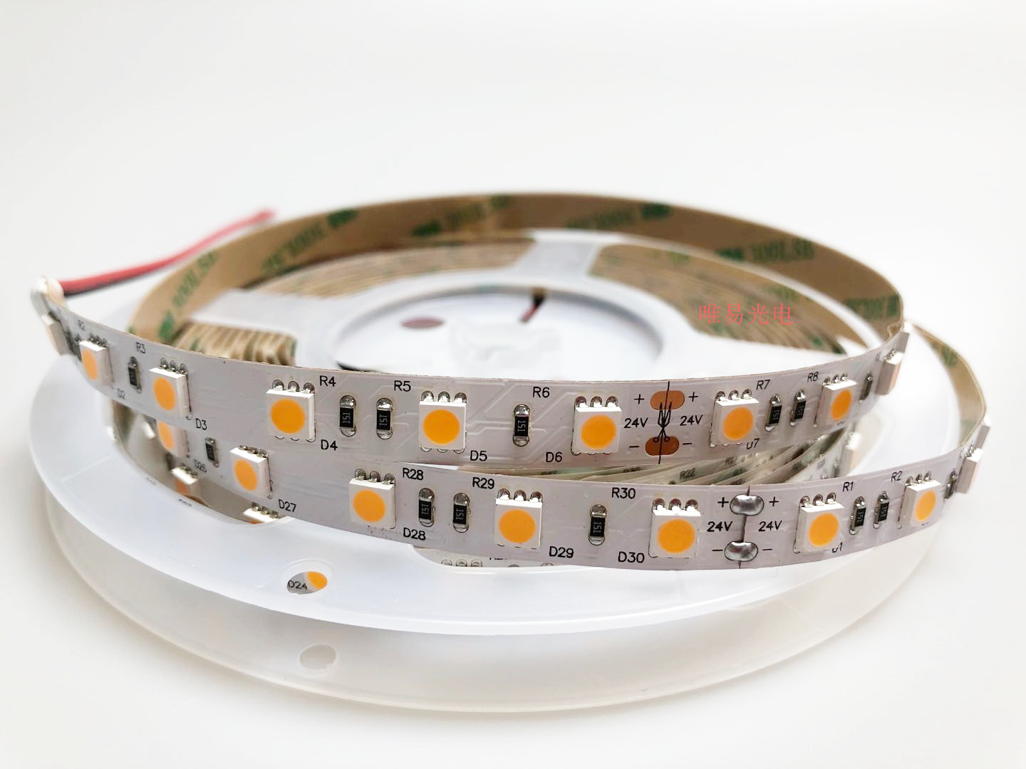 纯金线 低光衰 5050灯带 24v 晶元 三安芯片 ra>95 质保5年灯条