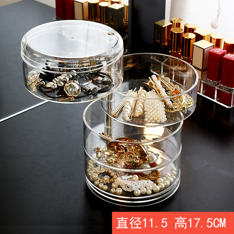 Multi-Layer Jewelry Box Head Rope Earring Storage Box Internet Celebrity Dustproof Hand Jewelry Stud Earrings Necklace Exquisite