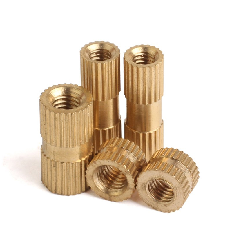 m5 铜镶嵌件注塑铜花母 a型 双通 预埋螺母铜卡件*5x6x8x10x12x16