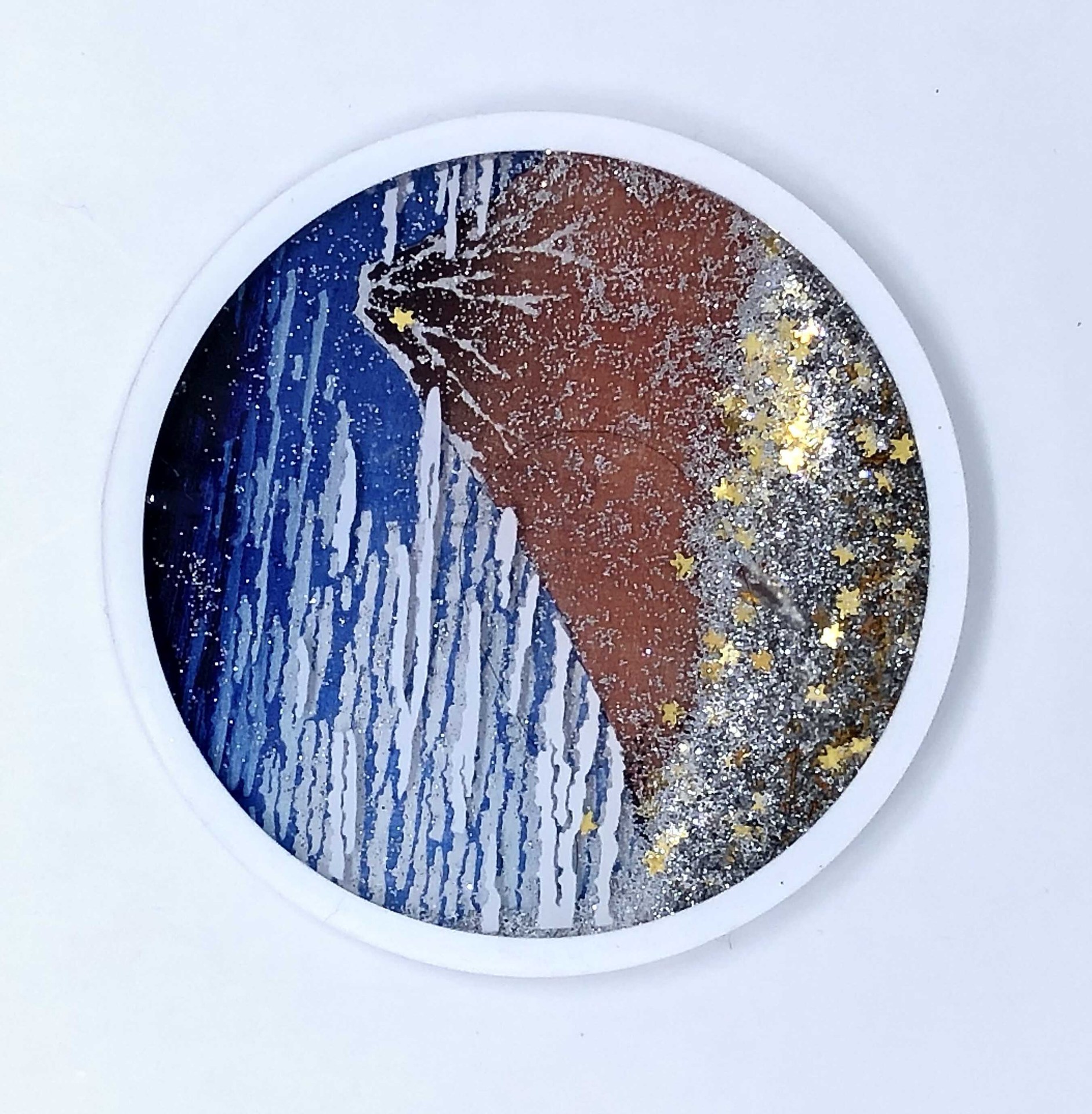 闪光亚克力流沙杯垫 三层流沙杯垫 流沙隔热垫餐桌摇摇乐杯垫