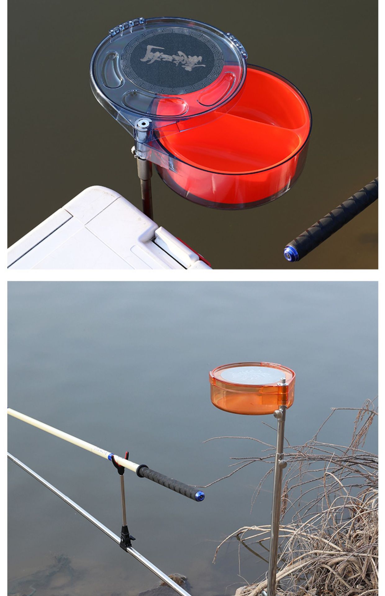 全磁拉饵盘强磁拉丝盘钓鱼通用竞技全磁拉饵盒拉饵盆钓箱拉饵磁盘