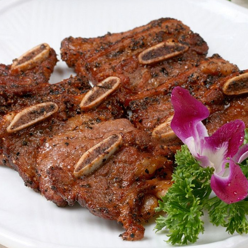 鑫中天黑椒牛仔骨调味腌制牛小排酒店餐厅冷冻半成品食材整箱批发