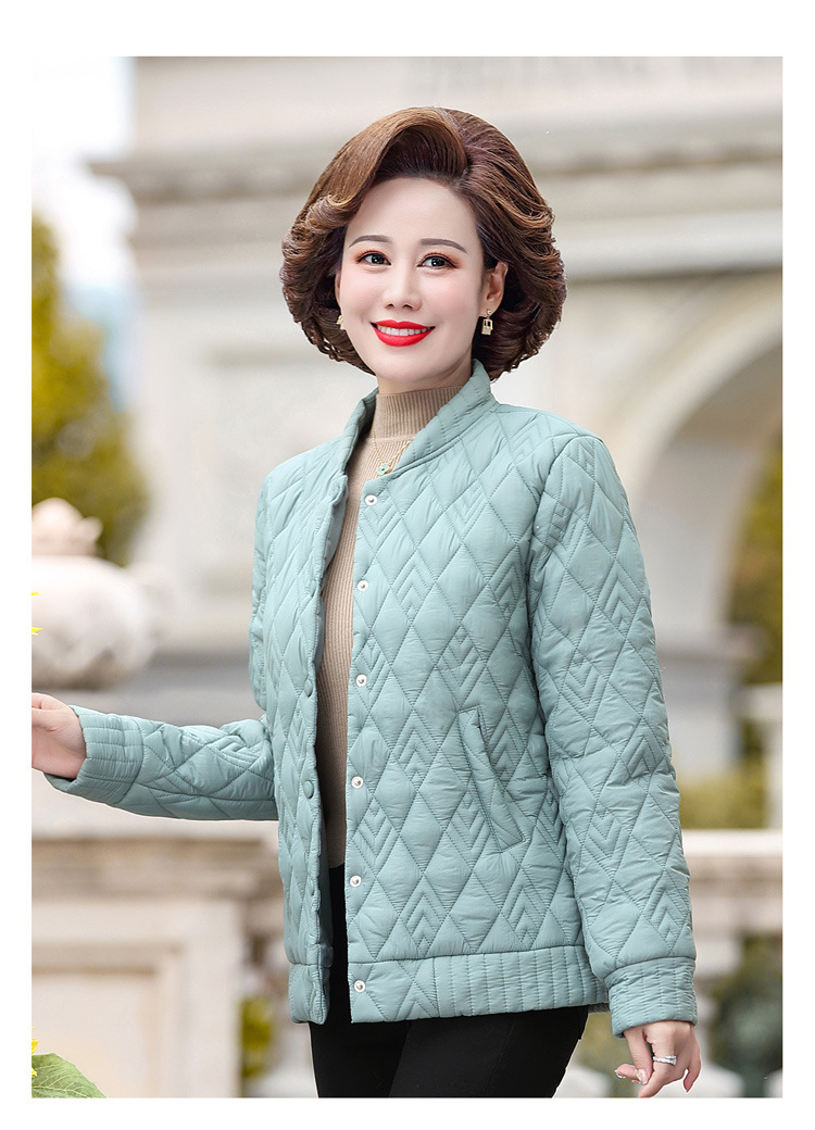 妈妈秋冬装棉衣中年仿丝棉服2020新款加绒小棉袄中老年人女装外套