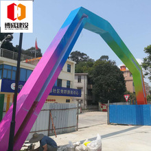 厂家供应不锈钢拱门加工定制社区大门金属拱门定做创意钢结构拱门