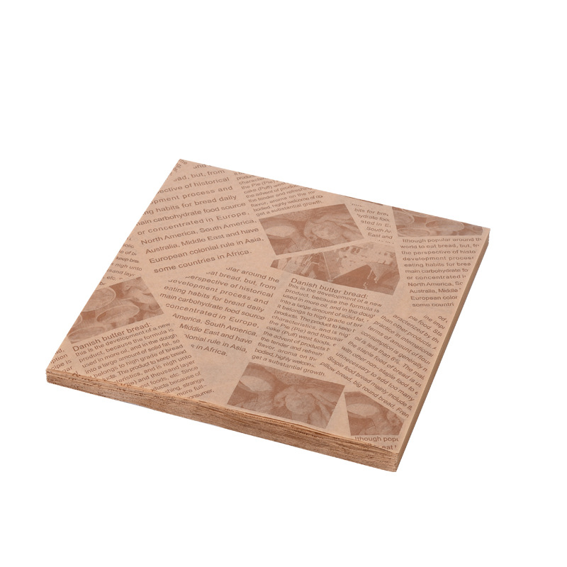Hamburger Oiled Paper Baking Fried Chicken Oil Absorbing Anti-Oil Paper Snack Fries Packing Paper English Newspaper Tray Oil Paper