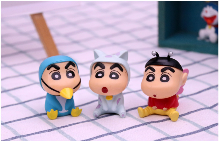 动漫周边动物造型蜡笔小新宝宝手办模玩硬体公仔摆件潮玩生日礼物