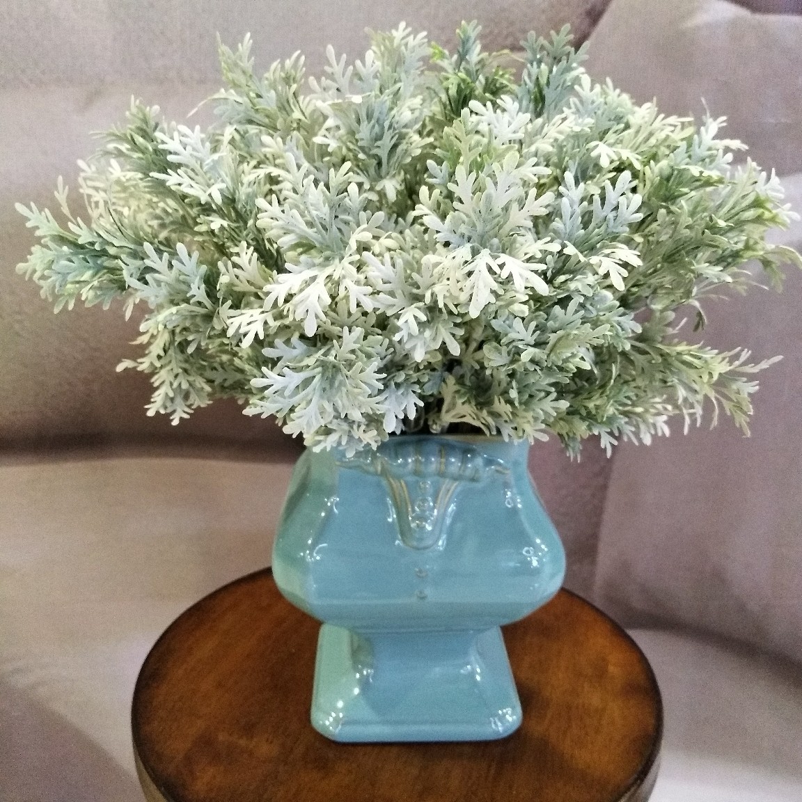 北欧仿真银叶菊银叶草家居样板间插花装饰婚庆手捧摄影道具 叶材