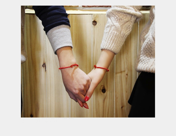 红绳手链同款本命年手工红线编织手绳情侣款玛瑙手链男女生