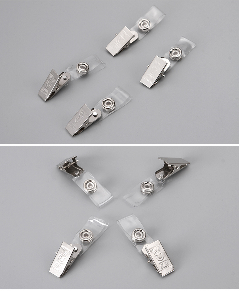 胸卡夹卡套夹子厂牌金属夹子证件夹展会证夹扣胸卡扣夹防锈厂牌扣