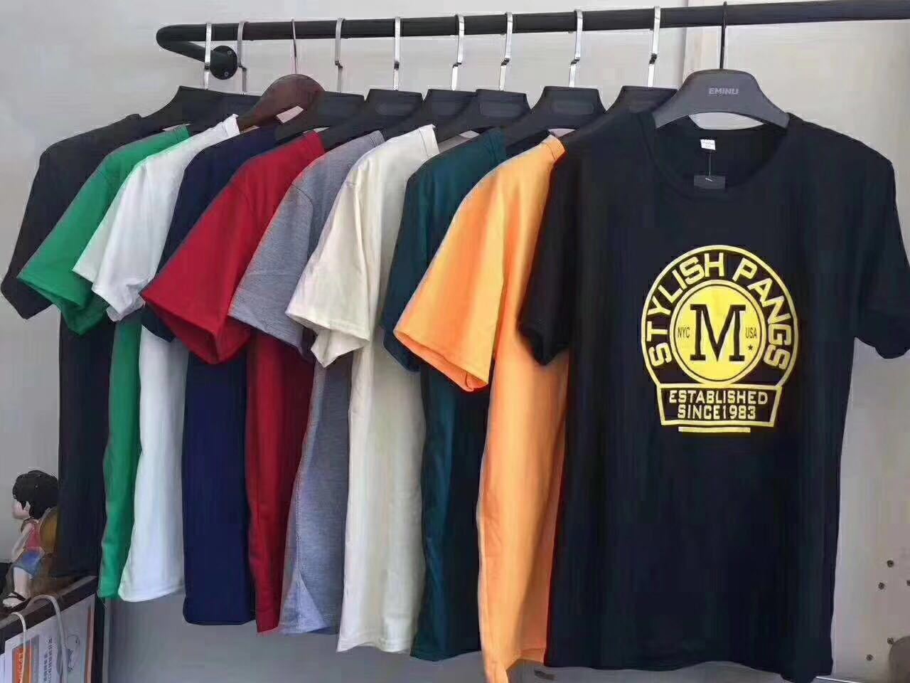 夏季外贸地摊男装尾货清仓 库存大码男式短袖t恤 地摊衣服5元批发