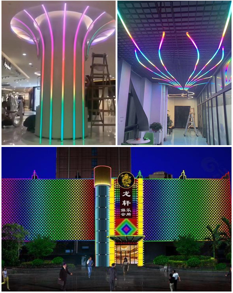 霓虹灯带尺寸可定制幻彩单色七彩灯条16*16mm全彩灯带灯条氛围灯