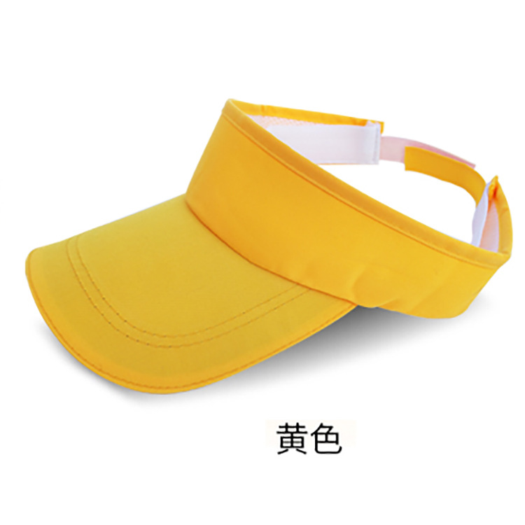 Polyester Cotton Topless Hat Sun Hat Summer Casual Sun-Proof Adult Advertising Cap Printed Logo Sun Protection Visor Cap Wholesale