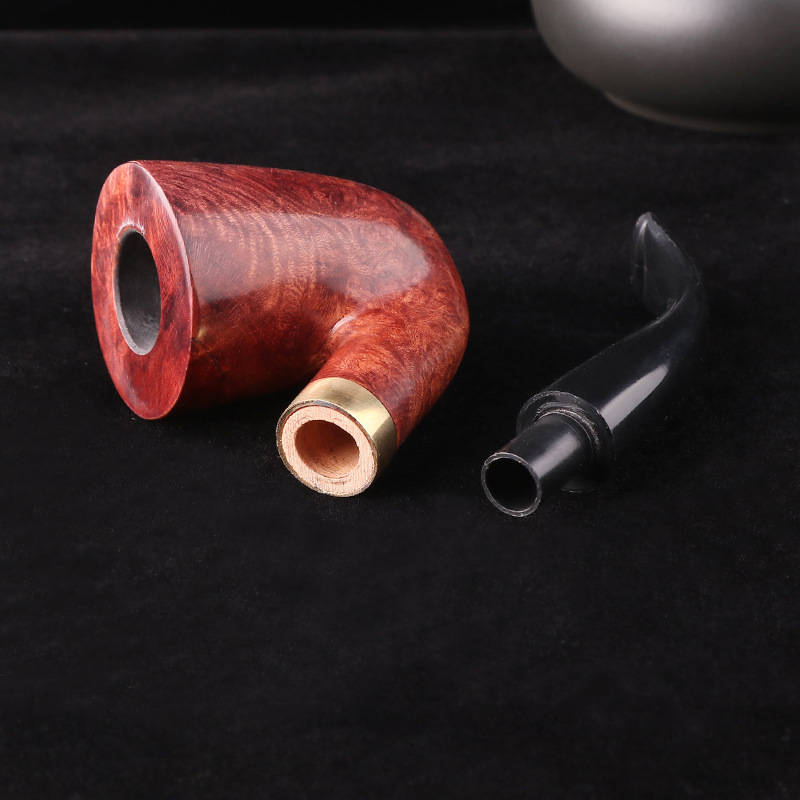 现货批发手工石楠根烟斗配件 长辈礼品拆卸9mm高品质烟具实木烟斗