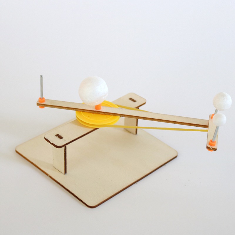 创意日地月模型手摇三球仪太阳地球月亮diy科技小制作小实验批发