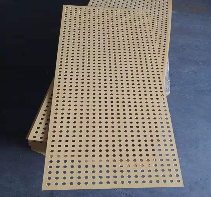 广州加工防火木质冲孔板会议室吸音中纤板打孔定制墙面装饰密度板
