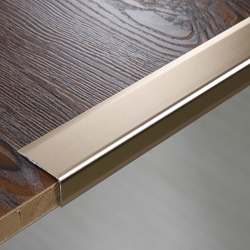 厂家供应铝合金地板压条楼梯板材收边条2x3.5cm 大小直角包边收口