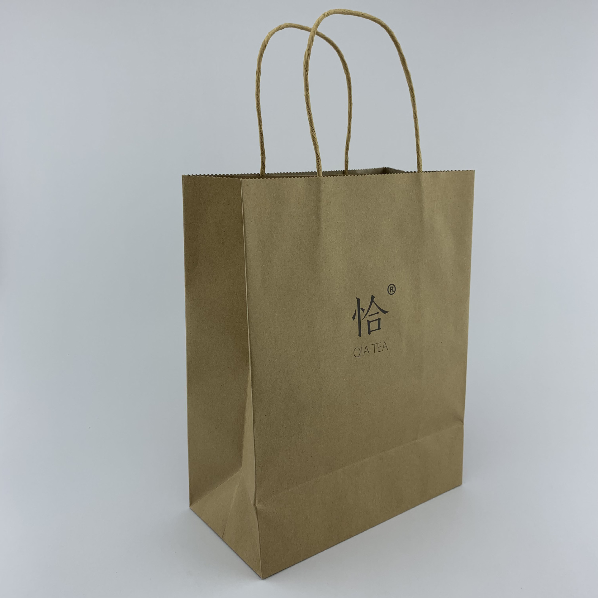 供应牛皮纸手提袋 购物打包纸袋 外卖打包牛皮纸袋 可定制logo