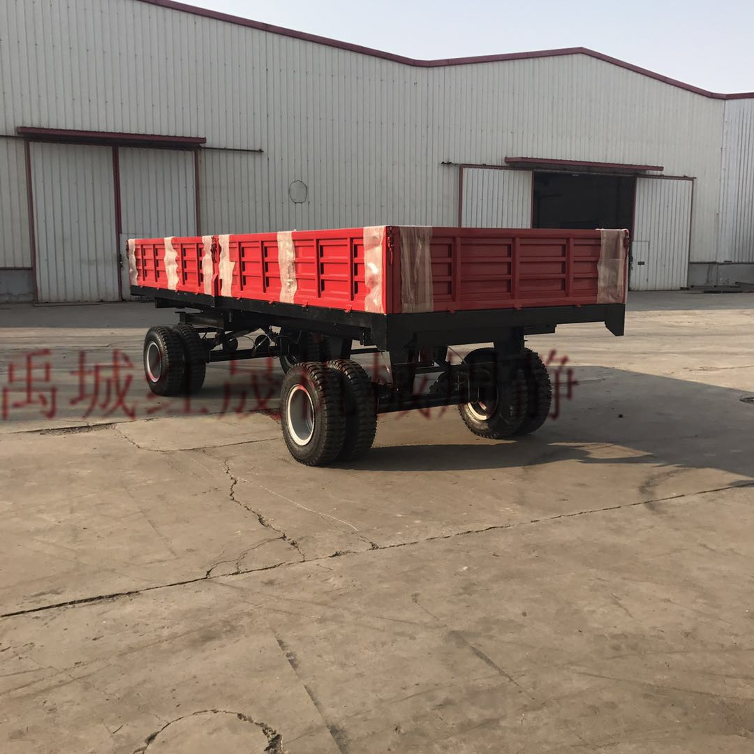 7吨双轴四轮农用车斗  定制半挂自卸拖车  出口液压后翻车斗