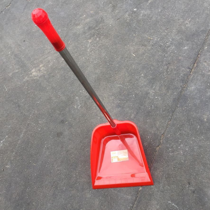 全新料红色垃圾铲结实耐用红扫斗工厂家用加深簸箕配钢柄