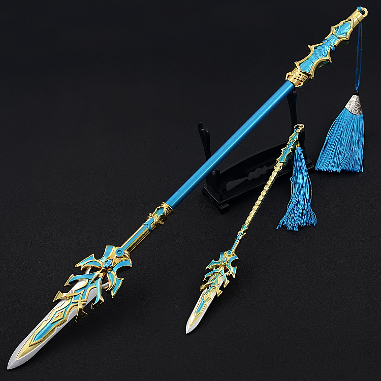 斗罗大陆动漫周边唐三昊天锤43-57cm伸缩蓝银霸皇枪武器模型