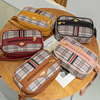 A generation of fat 2020 winter European style Plaid Hit color Coloured ribbon printing High-capacity Mobile phone bag One shoulder Diagonal