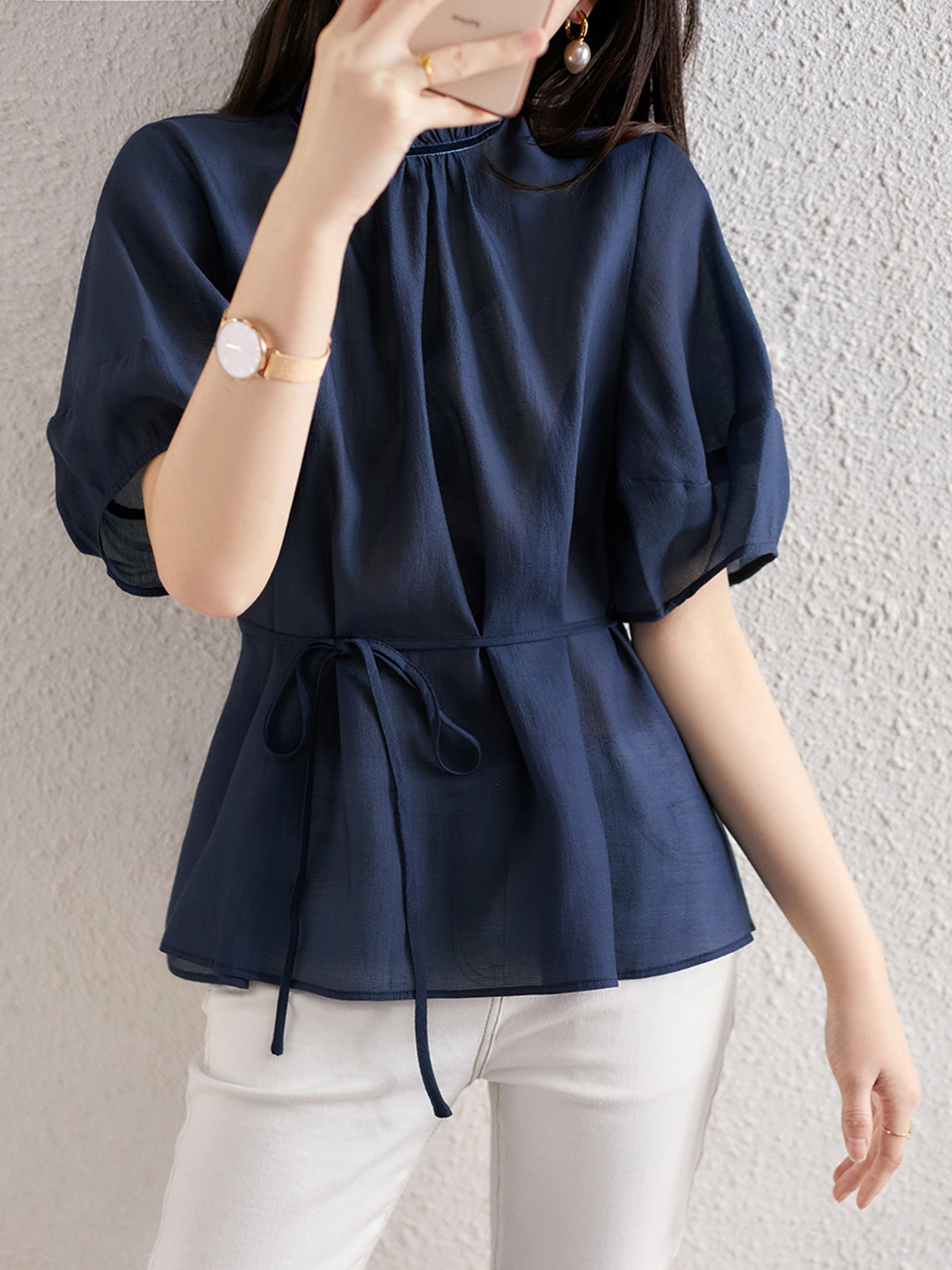 公主收腰上衣女图片