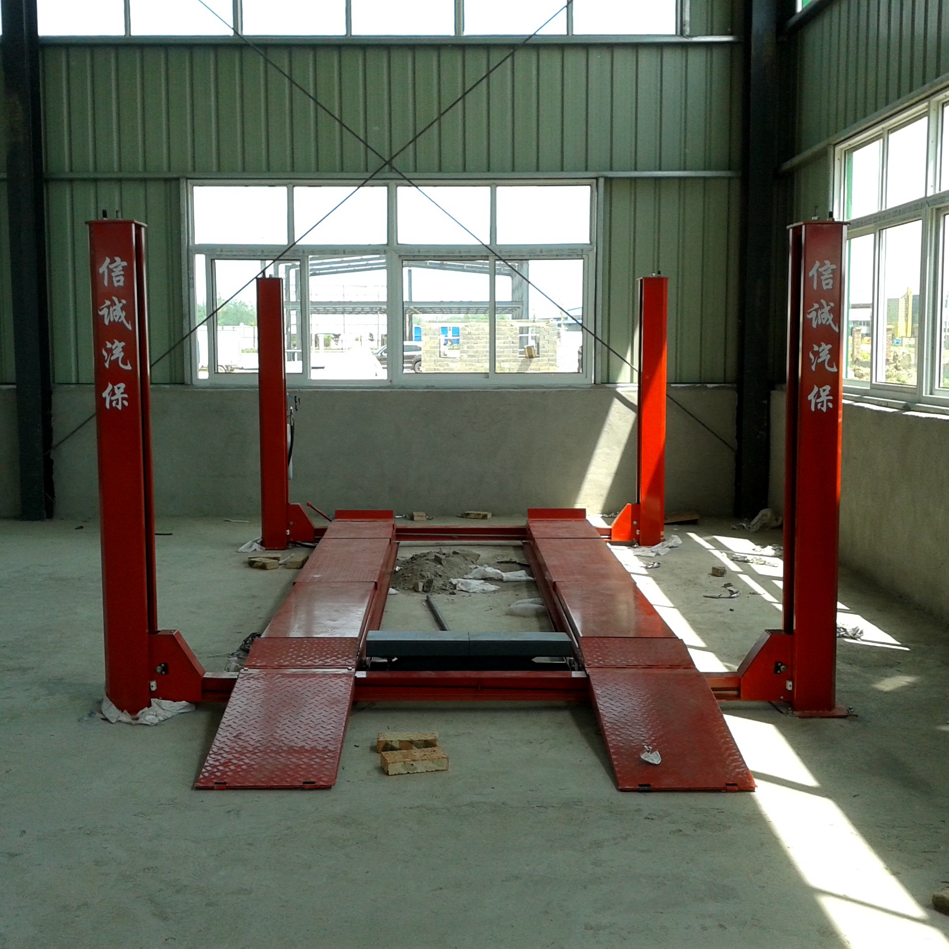 汽车维修举升机 带二次举升四柱举升机 汽车举升机