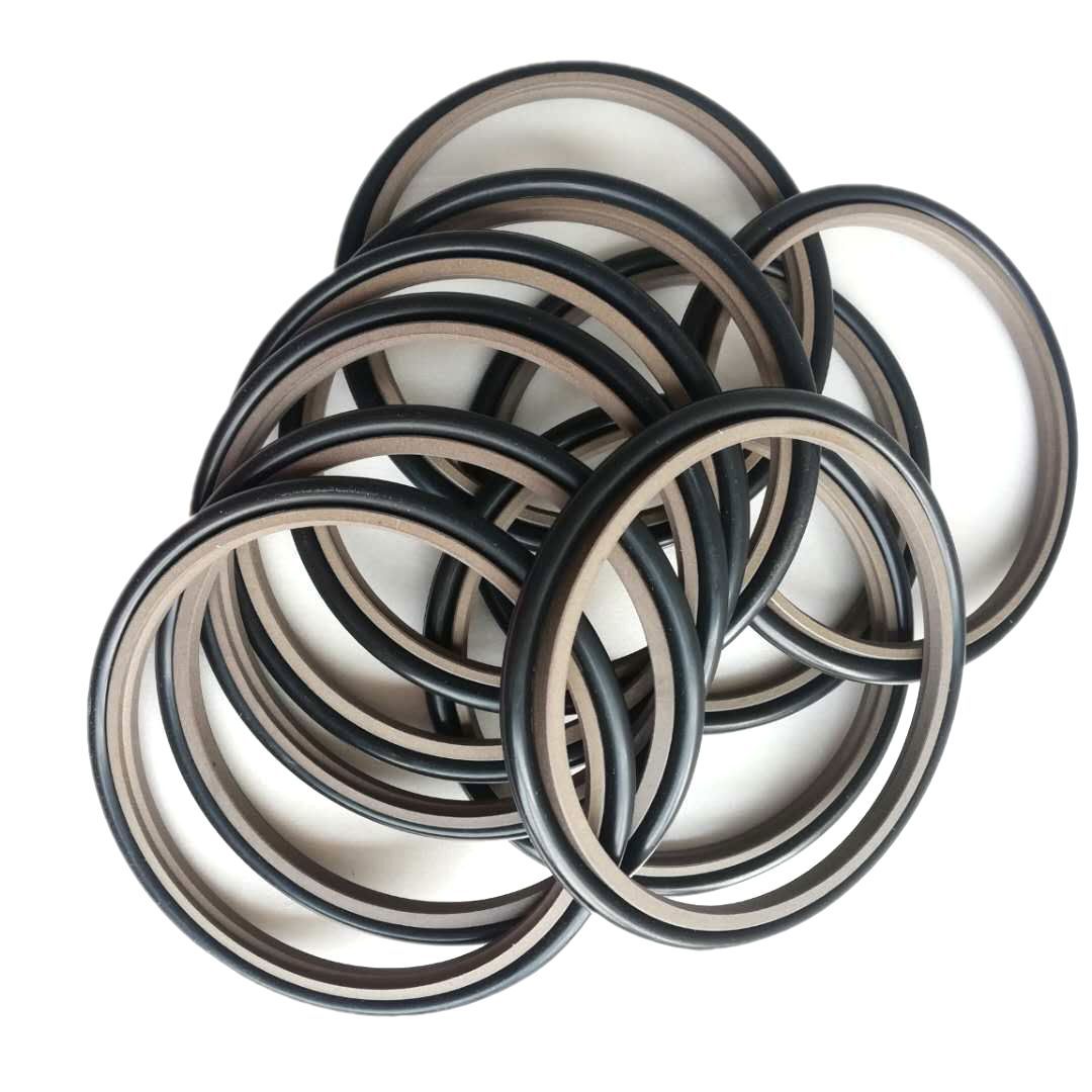 活塞杆密封 斯特封密封圈四氟铜粉改良黑色丁腈耐磨 90*105.1*6.