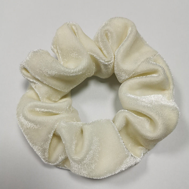 厂家直销春夏季爆款仿丝绒布料大肠发圈包布大肠圈简约发束发饰