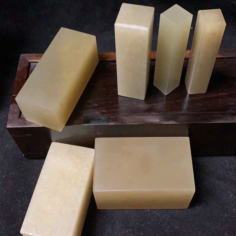 辽宁丹东冻石12件套装练习章料印石章料篆刻印章料寿山石练习料