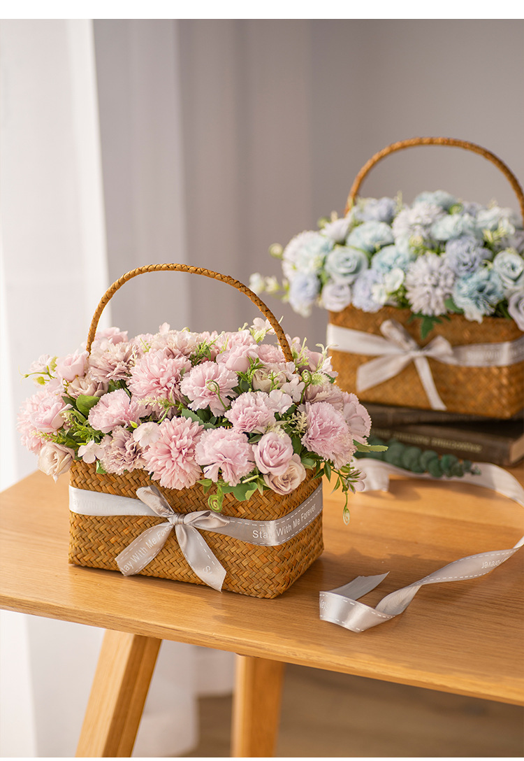 塑料花束假花花装饰客厅摆件花艺用品餐桌花摆花向日葵花篮