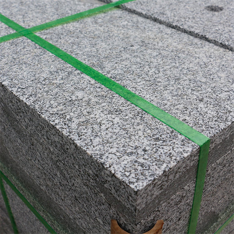 五莲芝麻黑火烧板 花岗岩火烧面芝麻黑石板道路地铺石 大理石五莲