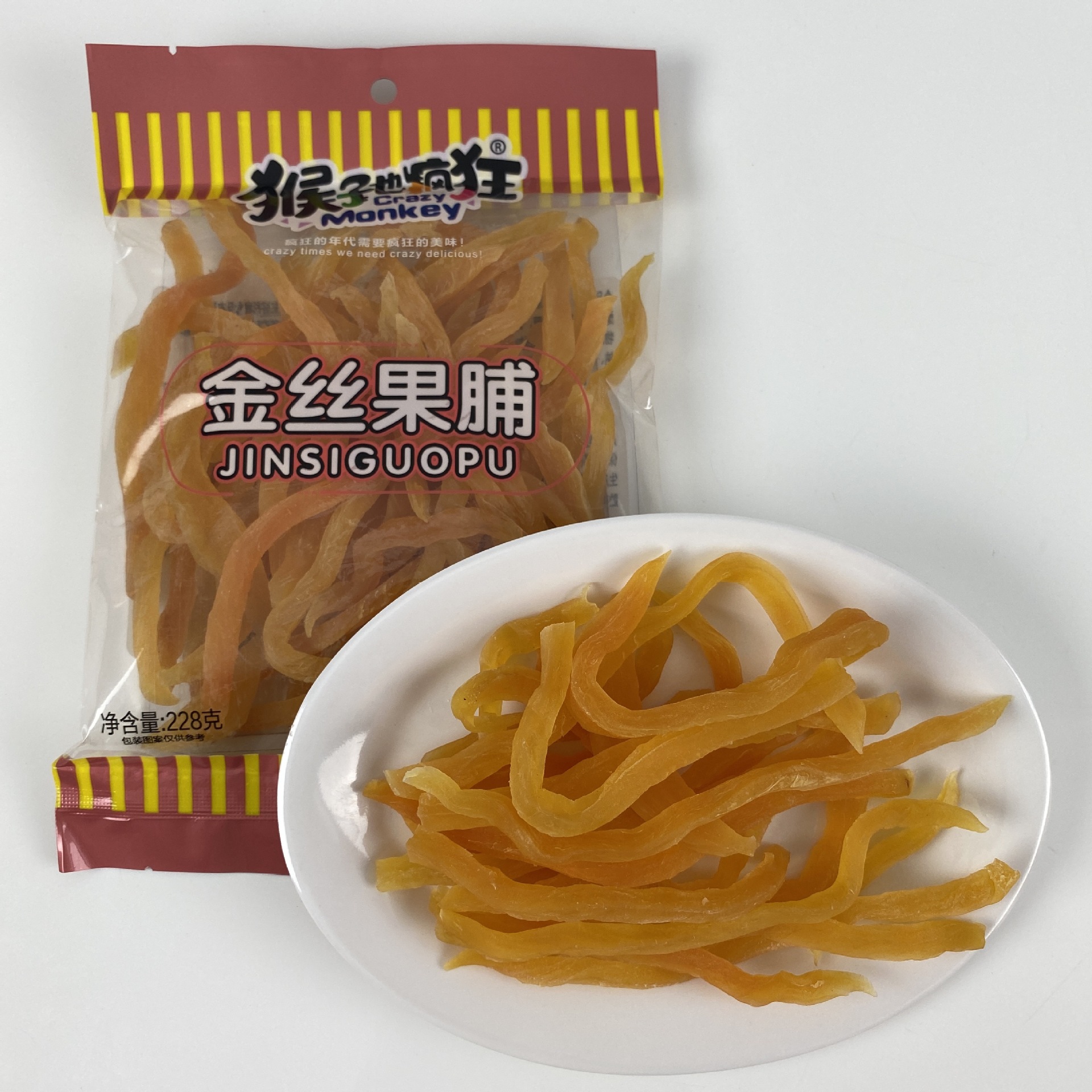 金丝果脯地瓜条228克袋装红薯条农家自产番薯条地瓜干厂家直发