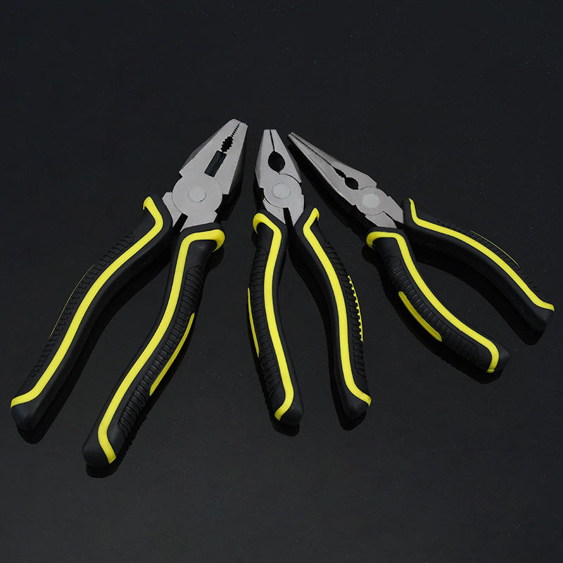 厂家供应湾形柄8寸钢丝钳 尖嘴钳 家用五金工具