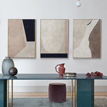 现代简约客厅装饰画北欧餐厅挂画家居创意莫兰迪抽象几何画批发