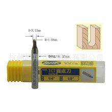 川木圆底刀1/4*1/8 TCT圆底刀 铝塑板开槽折边锣机铣刀T050220100