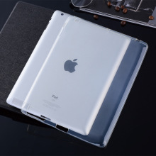 适用ipad 234单底素材壳 ipad3全包边超薄透明水晶套透明套外壳