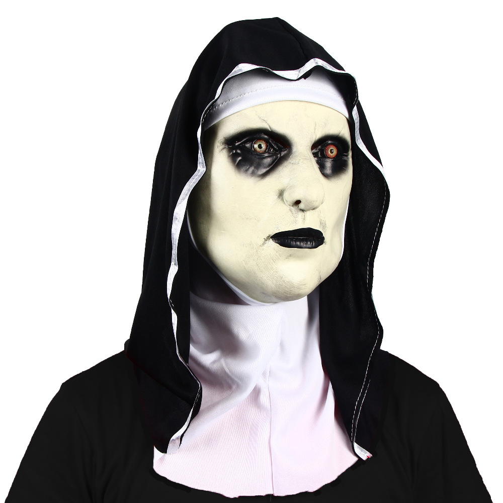 招魂2万圣节乳胶面具头套派对舞会修女恐怖死侍鬼面具装扮道具
