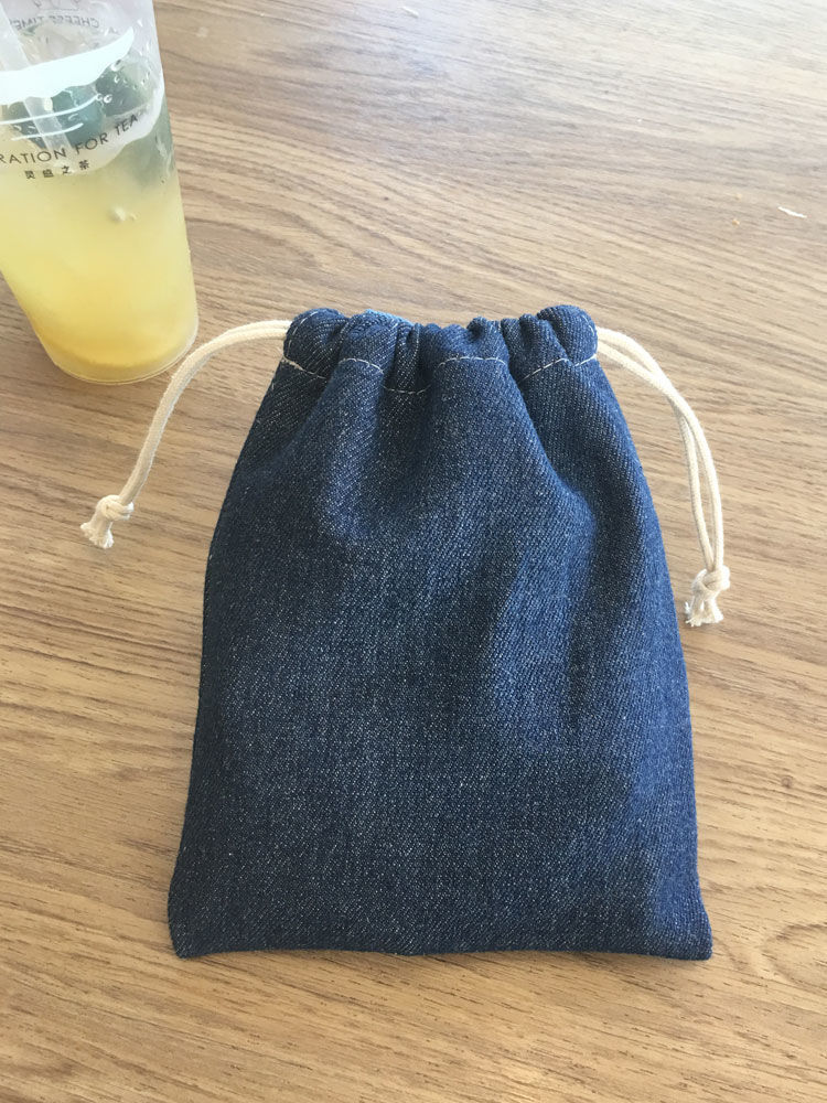 牛仔布袋束口袋收纳袋旅行整理袋 装衣服布袋小袋子内衣收纳包