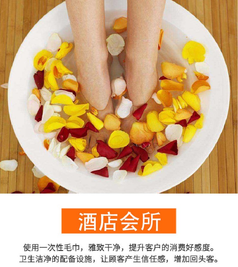 一次性毛巾足浴巾木浆洗脚布擦脚巾毛巾吸水厚实洗脚店擦脚木浆布