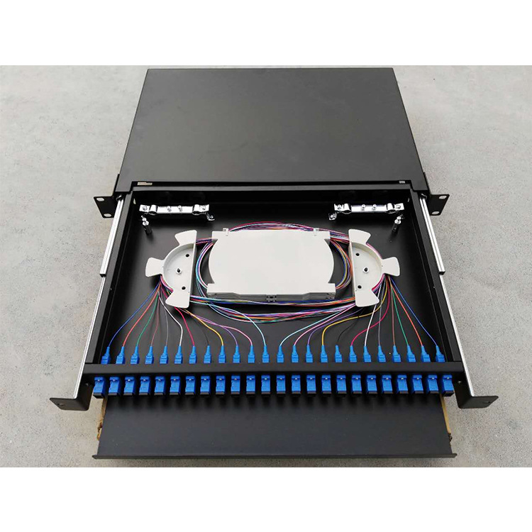 48口96芯高密度光纤配线架 48口光纤终端盒 96芯抽拉式odf配线架