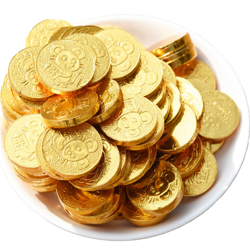 徐福记金币巧克力500g散装奇欧比糖果批发结婚喜糖新年年货零食